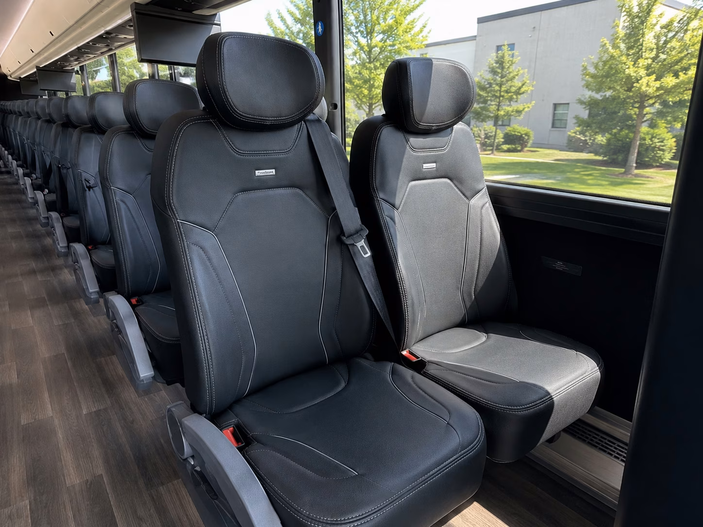 56 passenger charter bus interior